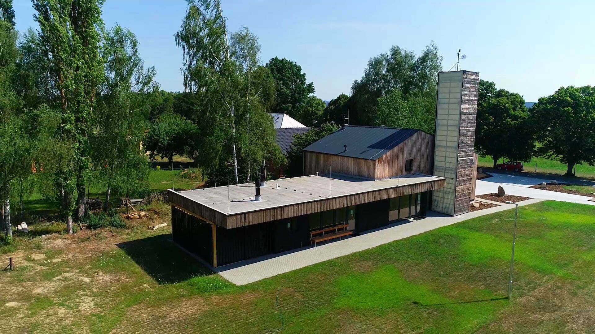 Hasičská zbrojnice Chodský Újezd v části Nahý Újezdec Chodský Újezd